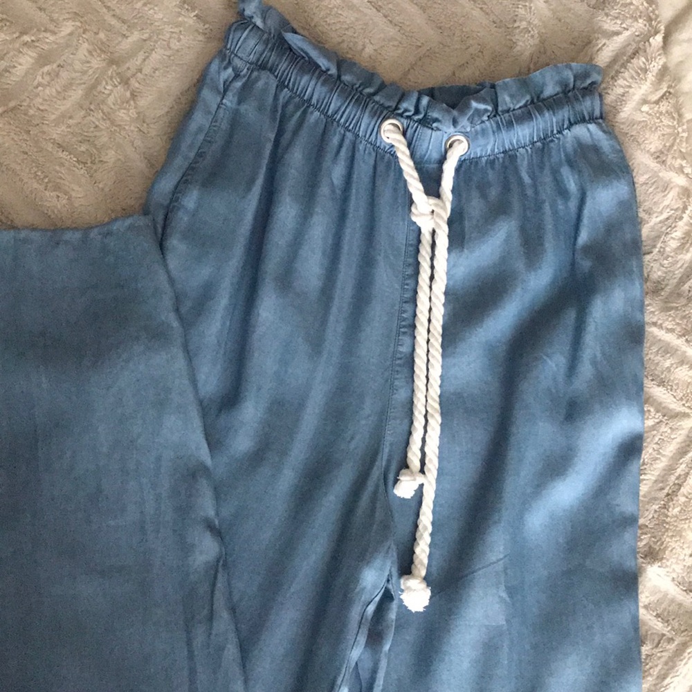 Forever21 Chambray Flare Pants - Size Small